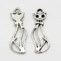 To Hole Alloy Metal Kitten Cat Charms κρεμαστό κόσμημα για DIY βραχιόλι κολιέ κοσμήματα κατασκευή