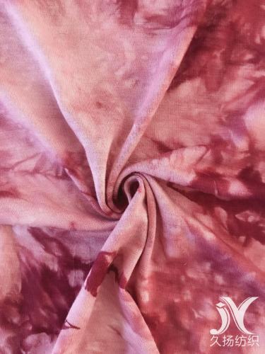 Rayon Stretch Fabric with Tie Dye