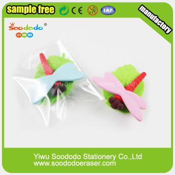 SOODODO alat tulis Hadiah set Cute Serangga getah pemadam