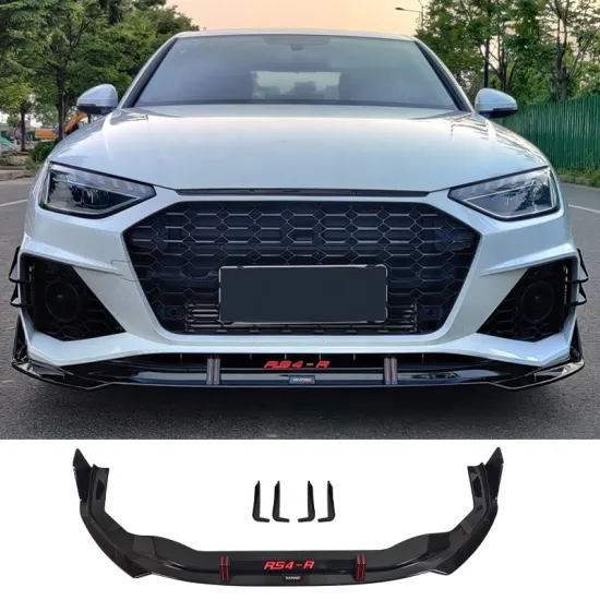 GROSS BLACK RS4 Front Bumper Lip for Audi RS4 B9 A4 2020-2022