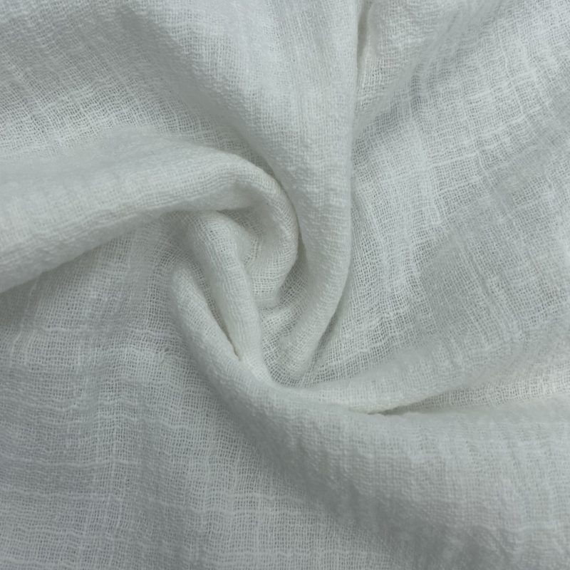 Couleur blanche Couche de la peau 100% coton tissu