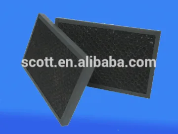 Activated carbon air filter media for air purifier parts