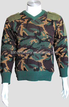 Woodland Camouflage Tactical Wool Army Pullover