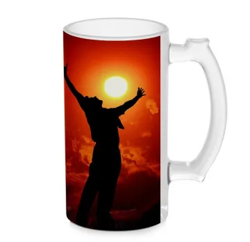 16OZ Sublimation Glass Antique beer mug On Sale frosted
