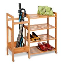 bamboo 4 layers multifunctional shoe racks organizer