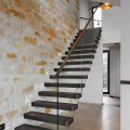 Decorative Floating Wood Stairs Home Use