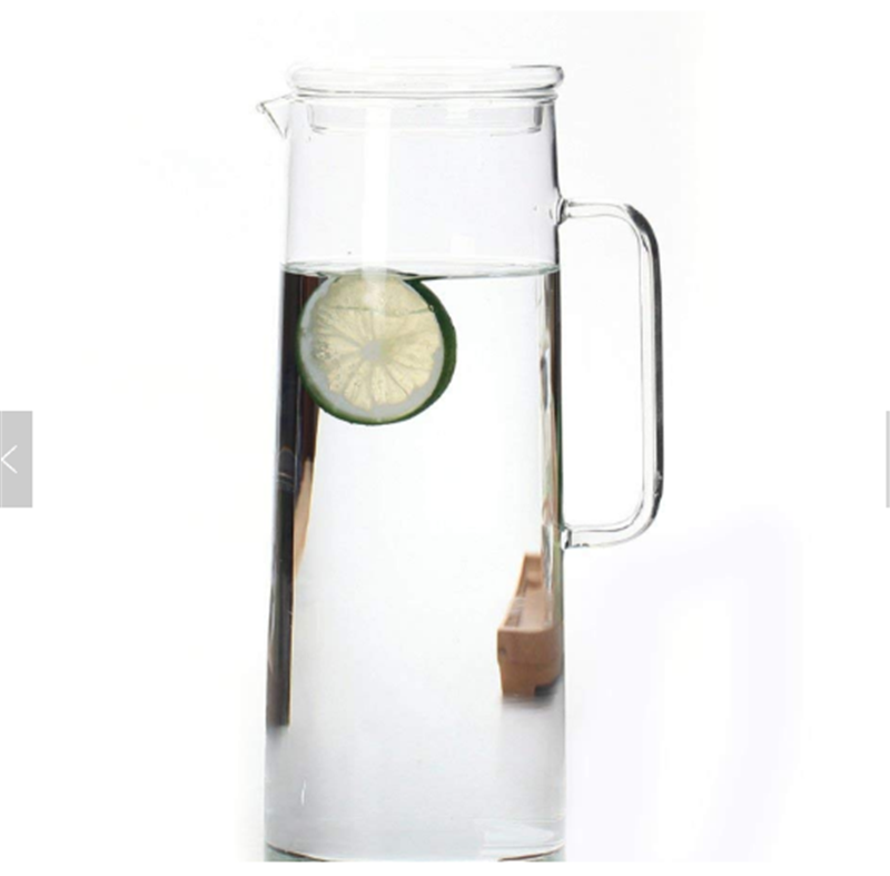 with Drip-Free Lid Cold Water Pitcher Cafe New Heat-resistant Glass Carafe