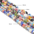 FACETED LAMPWORK GlassS TRUNG BEADS 8MM 40pcs