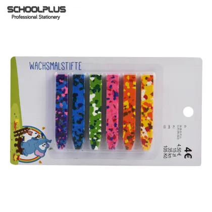 Rainbow Camouflage Color Wax Crayons for Children