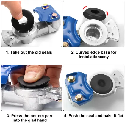 High-Quality Glad Hand Set with Seals for Trailer Truck Air Hose Fittings - Pneumatic Aluminum Emergency Glad Hand