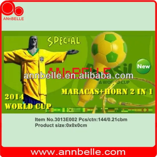 2014 Brazil World Cup horn maracas 2 in 1 world cup 2014 souvenir