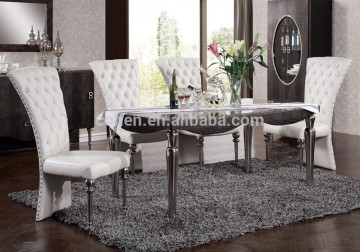 glass top dining table and chair/home furniture dining room table