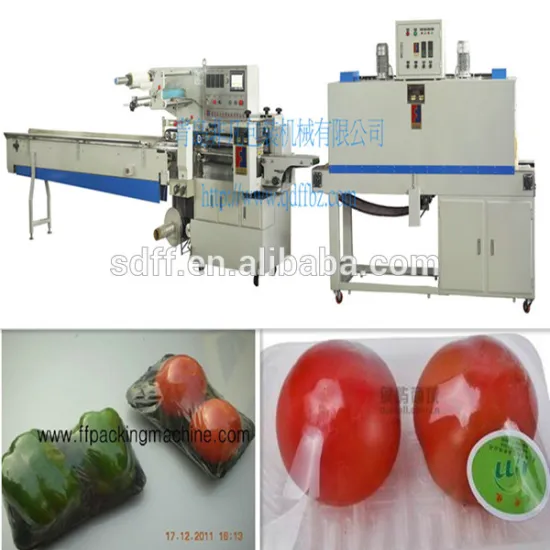 Full Automatic Fresh Vegetable, Fruit Shrink Packaging Machine