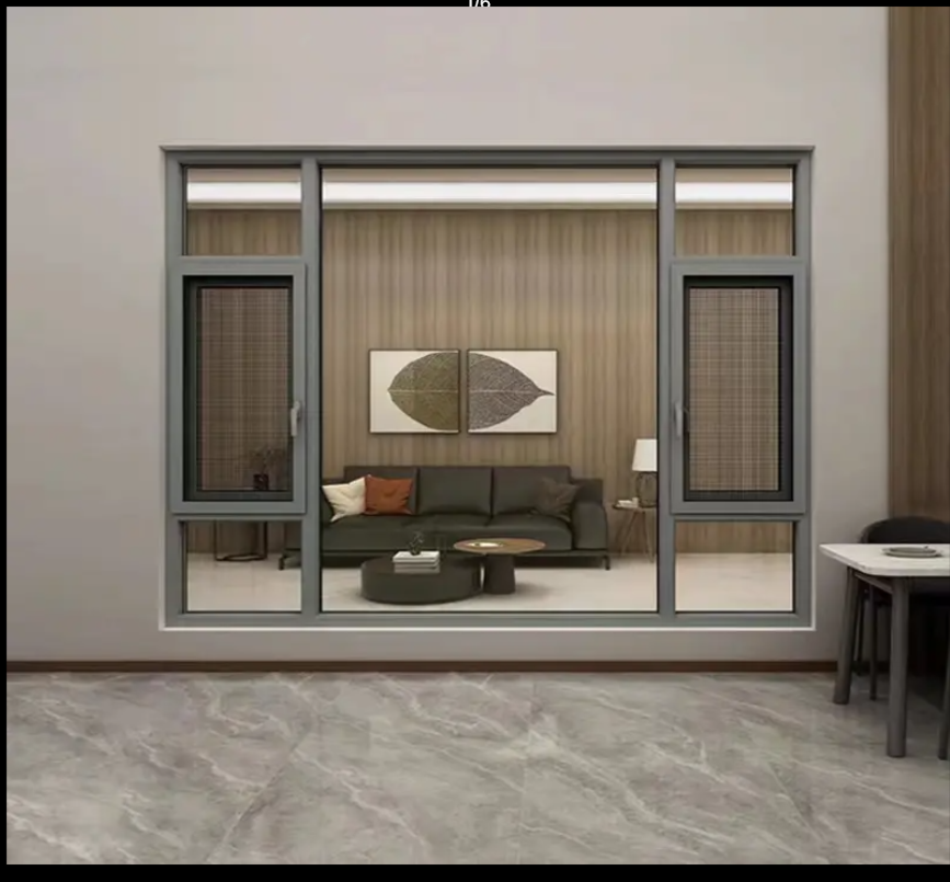 Aluminum casement windows