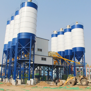 HZS180 advanced belt conveyor mini concrete batching plant