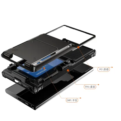 5 Card Slots Armor Case for Samsung Galaxy Models