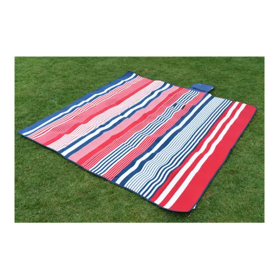 Wholesale Custom Foldable Waterproof PEVA Picnic Blanket Mat Camping With Portable Belt For The Picnic