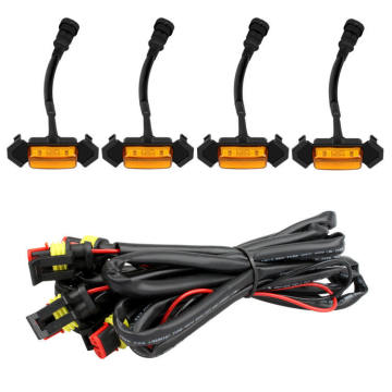 4 PCS Front Hood Grille Amber LED Daytime Running Lights for Toyota Tacoma 2016-2020