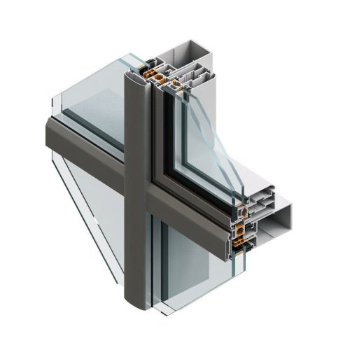 Modernes Aluminium exponierte Rahmenvorhang Wanddesign