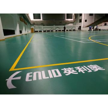 エンリオ屋内PVCラッキーストーンサーフェススポーツフローリングバドミントンバスケットボールバレーボールテーブルテニスハンドボールフィットネスルーム
