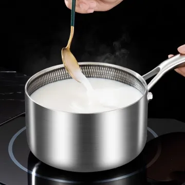 Wholesale Stainless Steel Milk Pot & Soup Pan with Nonstick Honeycomb Coating