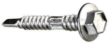03009 Hex flange head self drilling screw with knurl