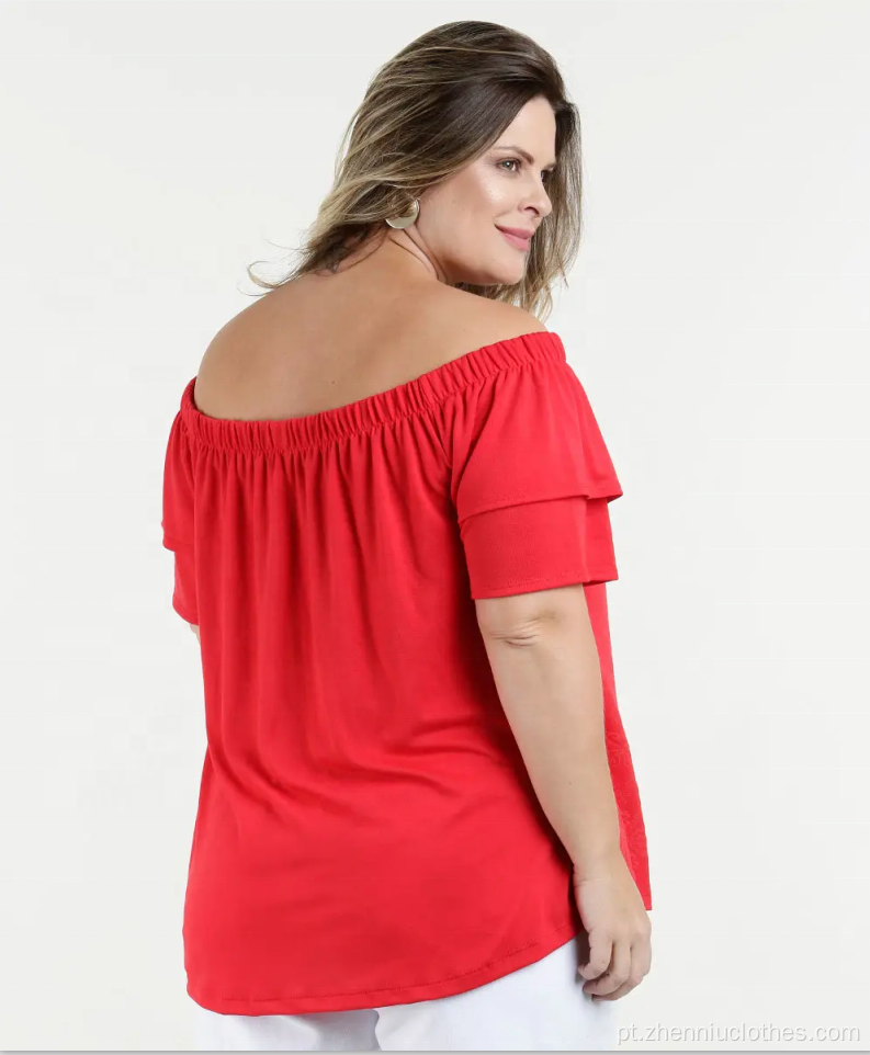 Blusa feminina OEM Plus Size Off Ombro fashion