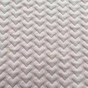 heart shaped jacquard double sided quilted fabric