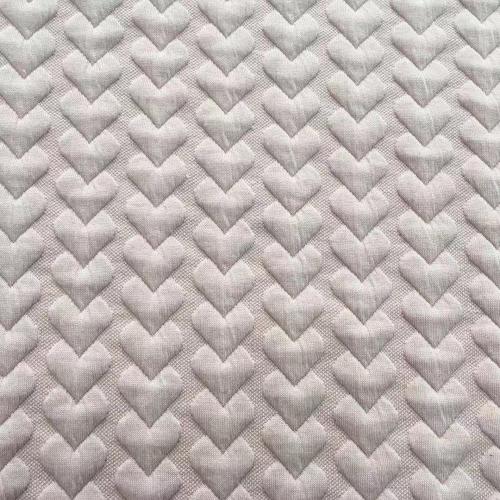 Dobby Polyester Fabric heart shaped jacquard double sided quilted fabric Manufactory