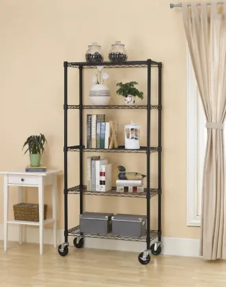 30 by 14 by 60-Inc Black Wire Shelving
