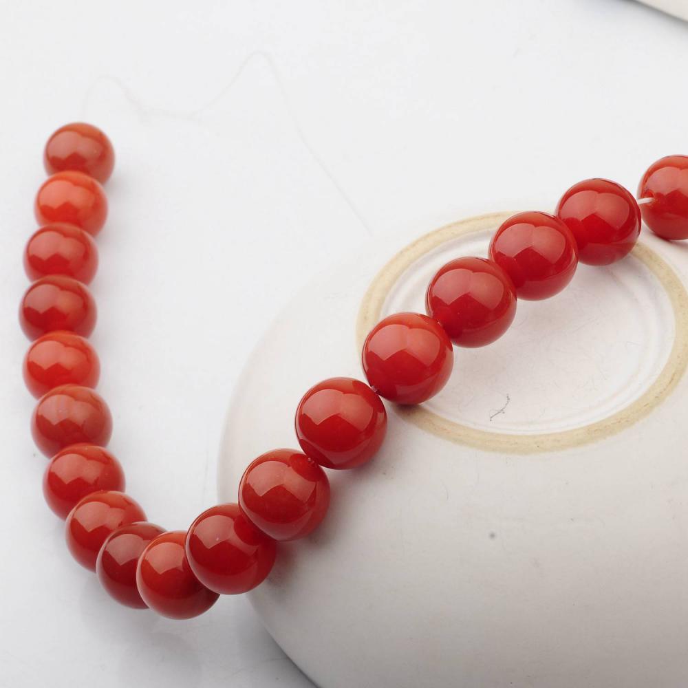 Perles rondes en cristal de cornaline naturelles en vrac de 14MM pour la fabrication de bijoux