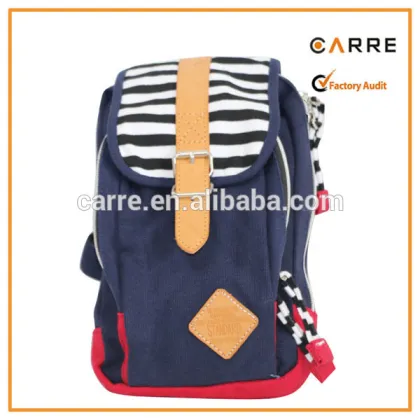 new design cotton canvas teenage girls chest bag pack