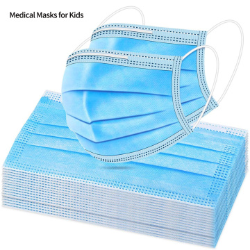 Máscara facial de proteção respirável 3Ply médica infantil