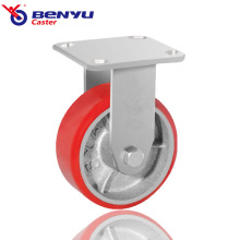 6Inch Iron Core PU Rigid Wheels Cart Casters