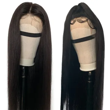 Wholesale Indian Hair Transparent Lace Wig Long Glueless Shy Double Drawn Virgin Hair Straight Swiss Lace Hd Lace Frontal Wig