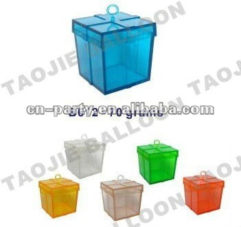 Cube Shape Plastic Balloon Weight