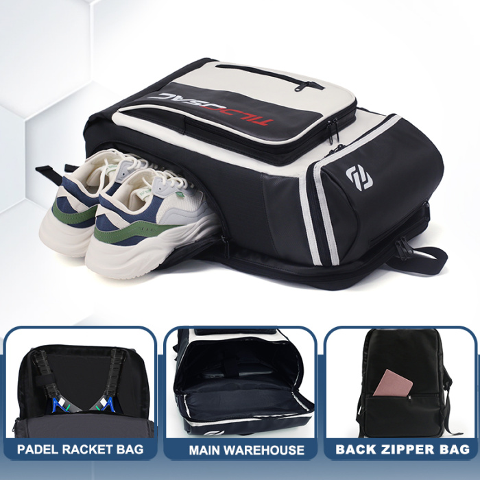 Outdoor Sport Padel Racket Bags With Shoes Compartment