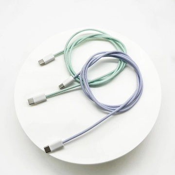 60W PD Fast Charging USB C to Type C Braided Cable - 1m for Samsung and Android Phones