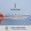 Light Blue Cooling Cover Bed Pillow