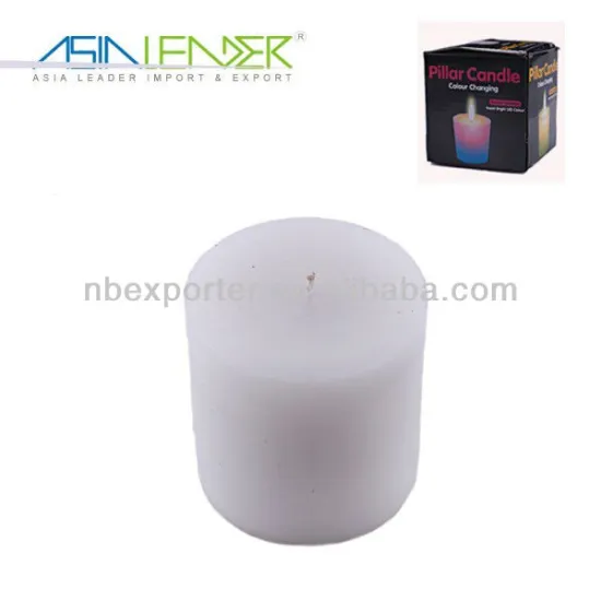 color change led pillar candle