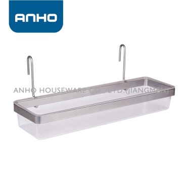 Anho rectangular wire spice shelf 1 tier with basket