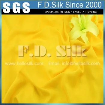 14MM Silk Crepe De Chine Width 45" Golden Yellow No.35 Color