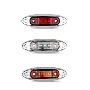 12-24V LED Side Marker Lights for Trailer Truck Lorry - Yellow, White, Red
