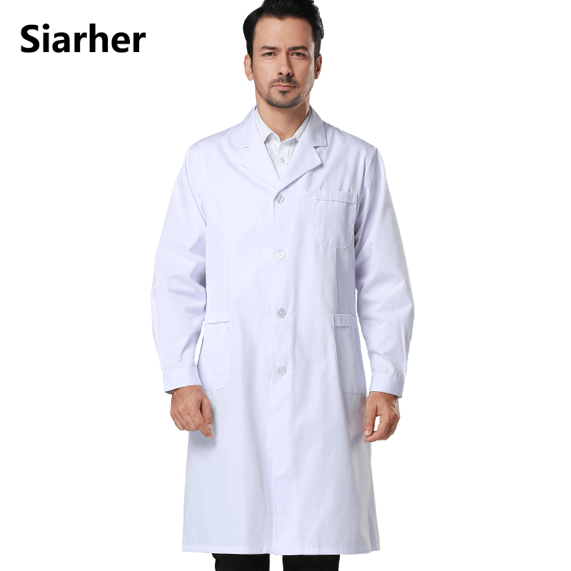 Medical white coat Long short Sleeve women & men Medical Coat Uniform Medical Lab Coat Hospital Doctor Slim medical uniform