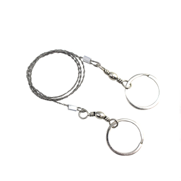 Stainless Steel Wire Saw with Finger Handle for Outdoor Emergency Survival