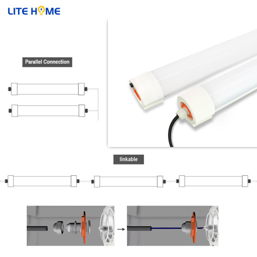 Tubería de luz impermeable de 4 pies