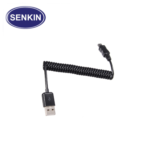 Flexibility Retractable PU Spiral Coil Spring Cable