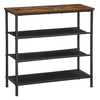 Hot Sale 4-Tier Metal Customizable Shoe Rack for Living Room Storage