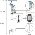 Peacock Rain Gauges con luces solares