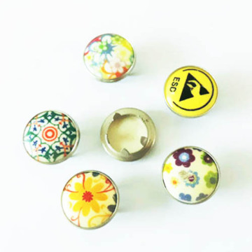 Silk Printing Prong Snap Button for Clothing